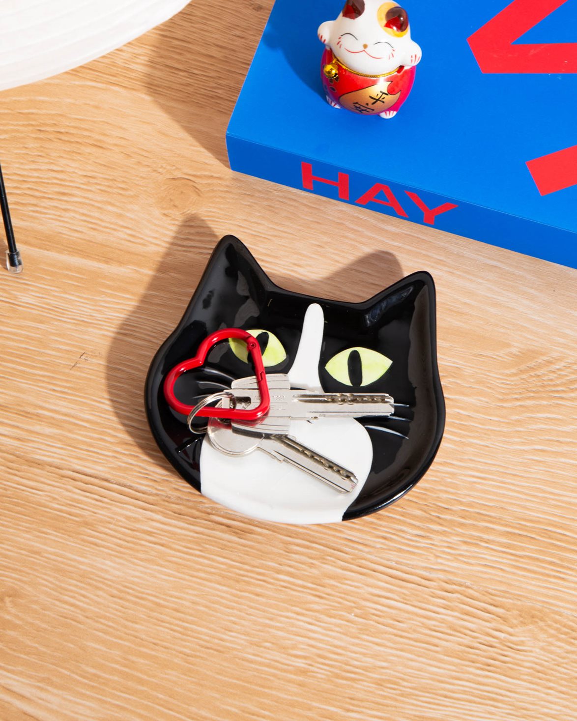 Cat Mini Trinket Tray Black