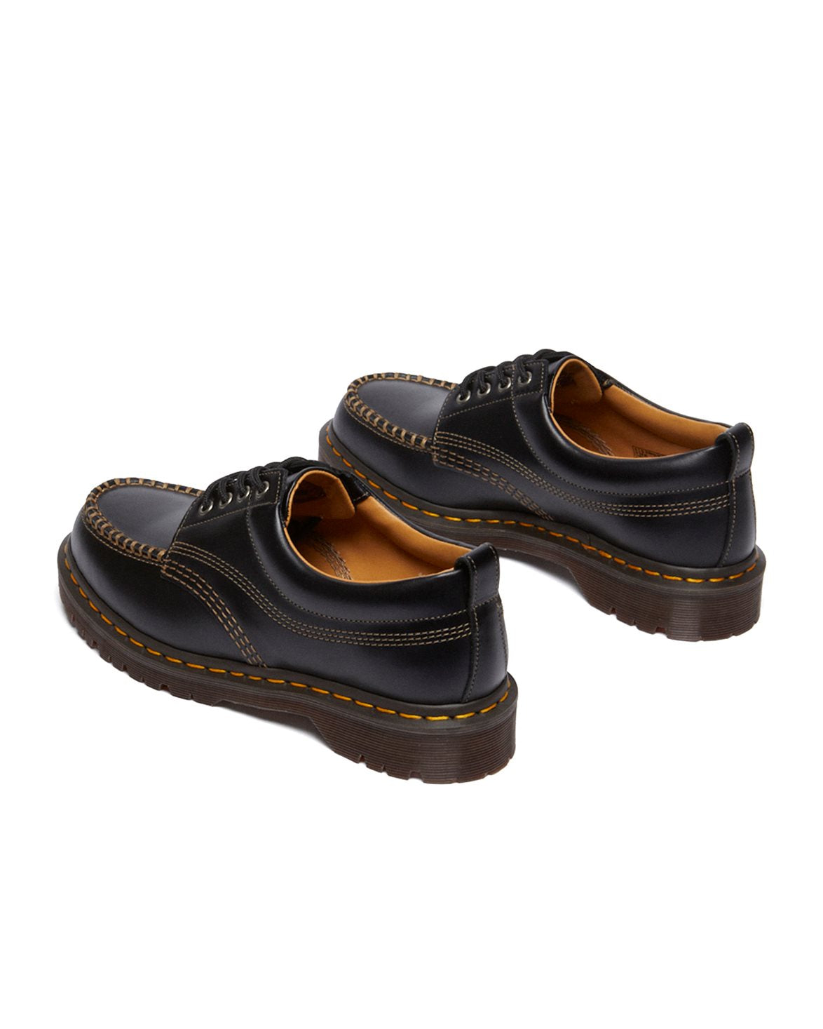 Lowell Moc Toe Shoes Black Analine