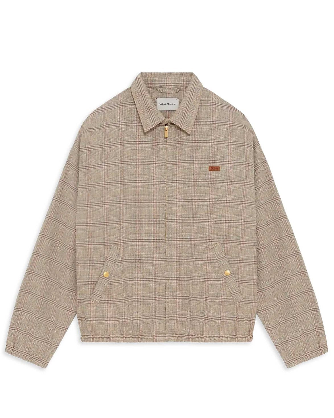 Blouson Drôle À Carreaux Jacket Dark Beige