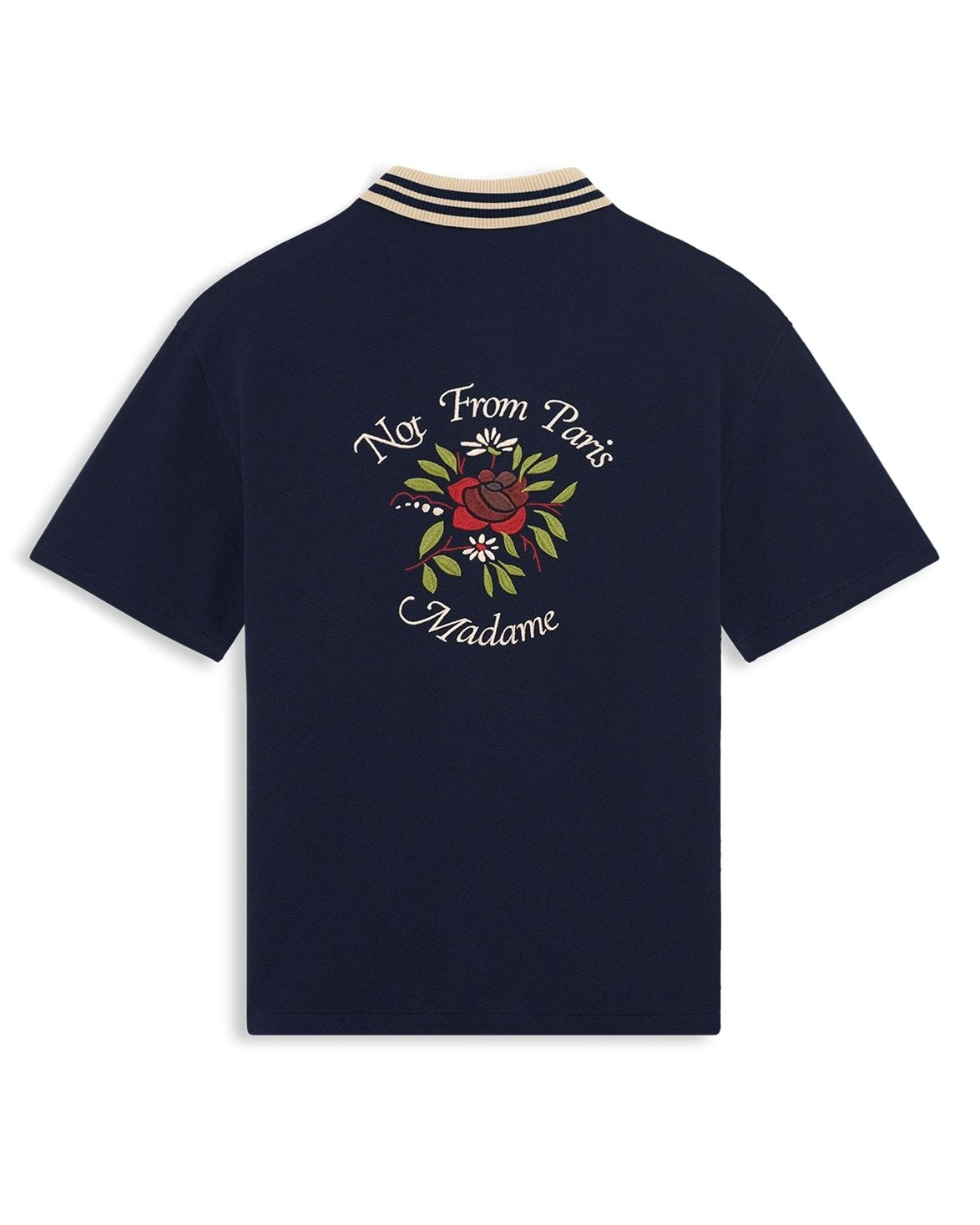Chemise Piqèe Slogan Rose Shirt Navy