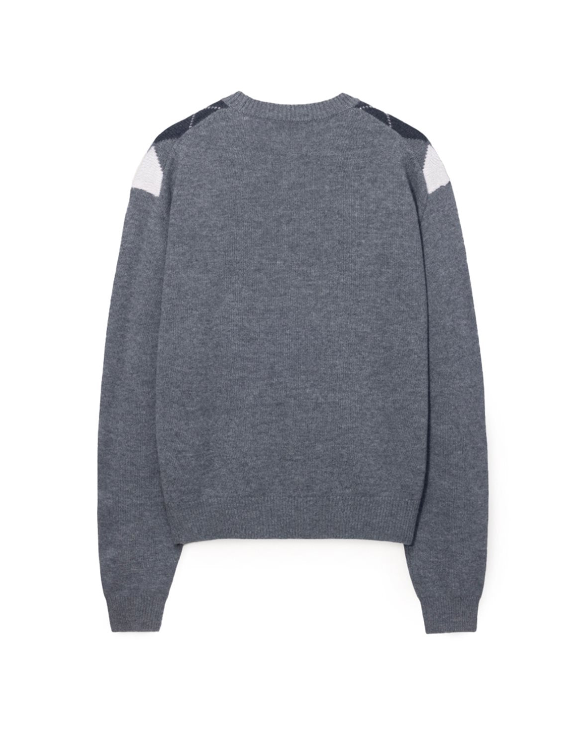 Argyle Crew Neck Sweater Grey