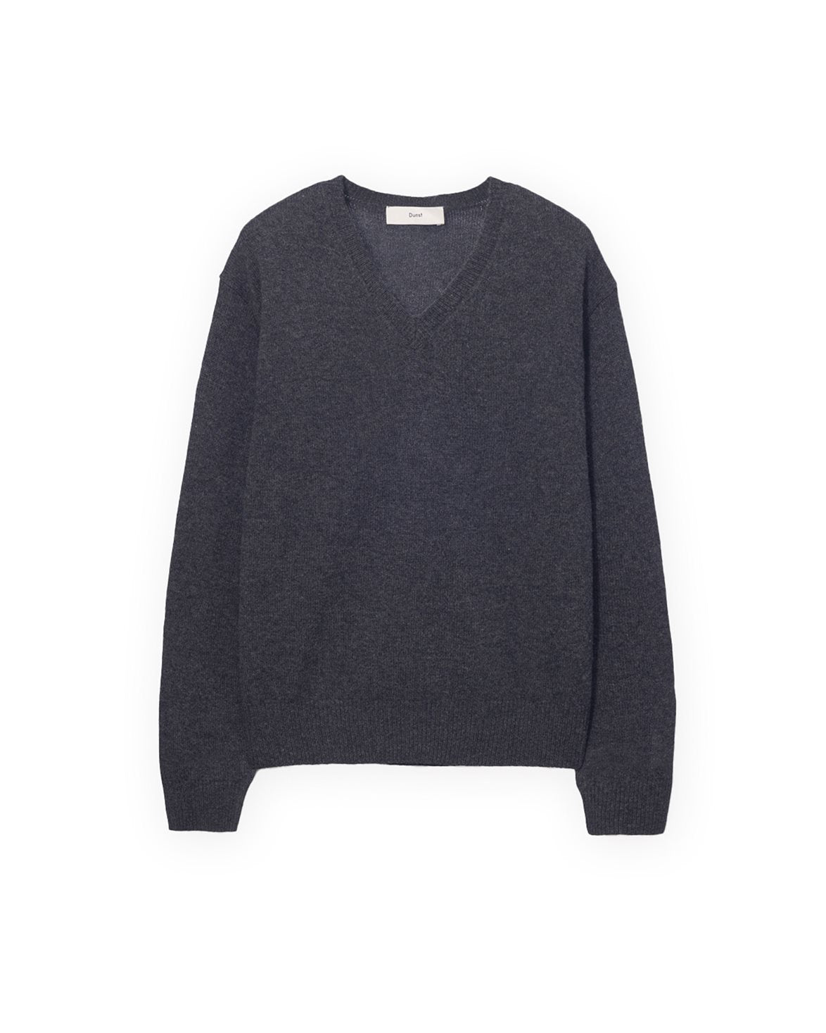 Cashmere V-Neck Sweater Charcoal Grey