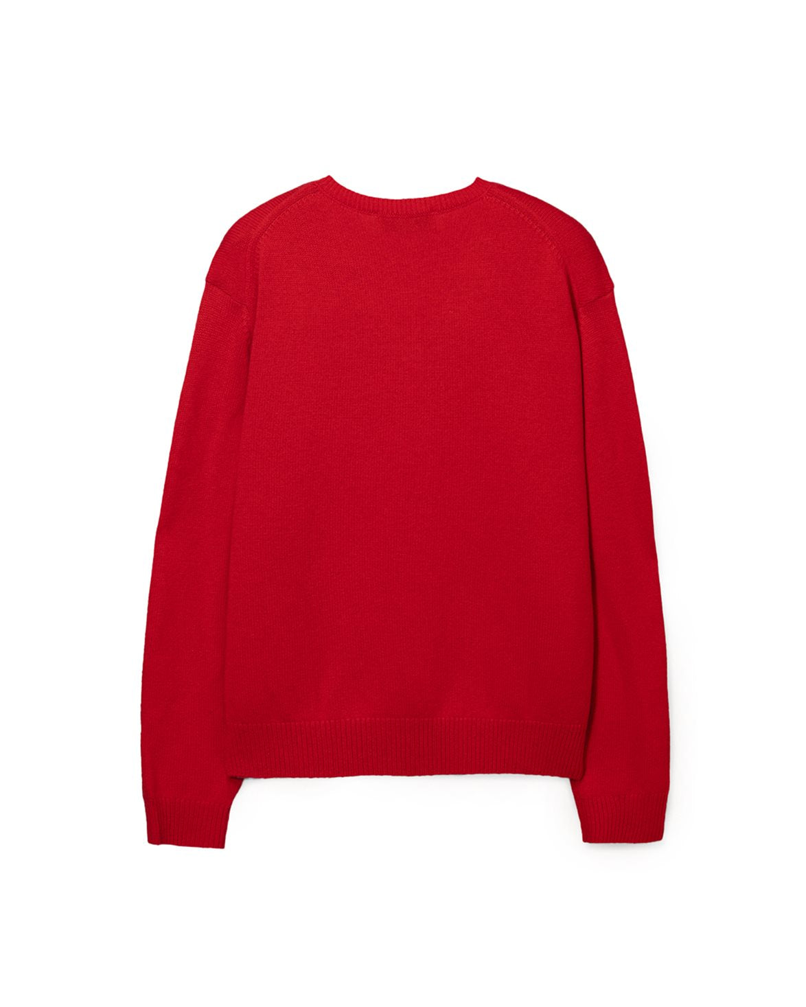 Cashmere V-Neck Sweater Red