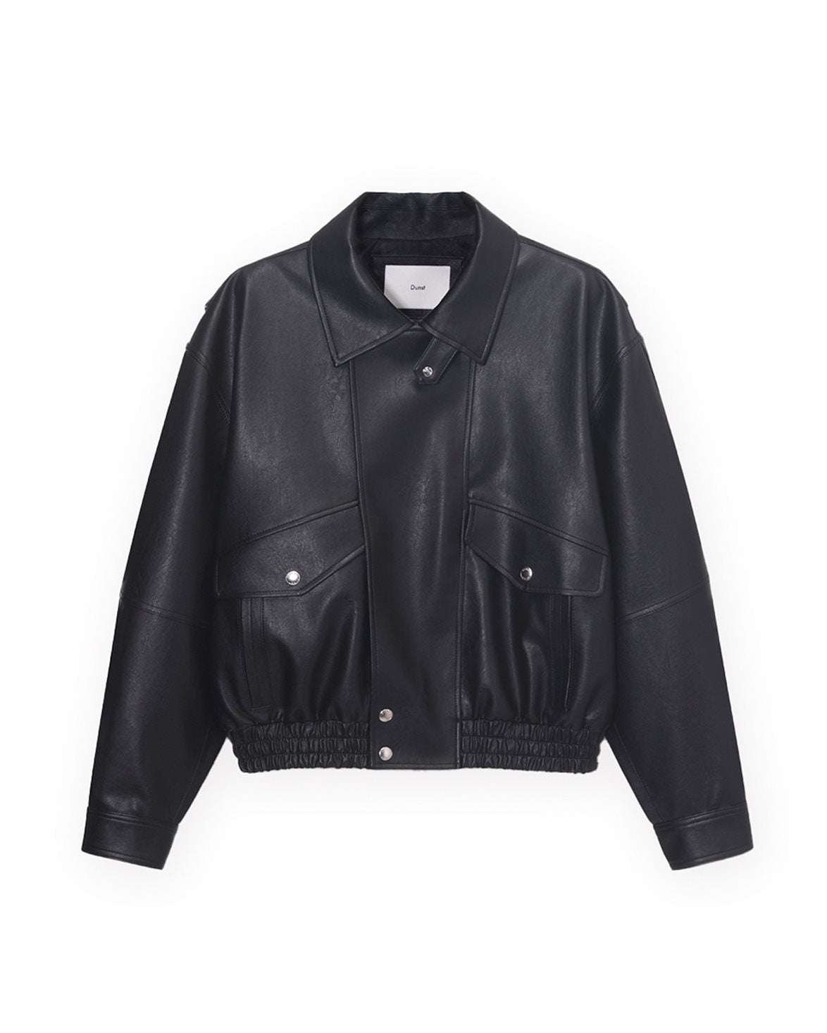 Cropped Alter-Leather Blouson Black
