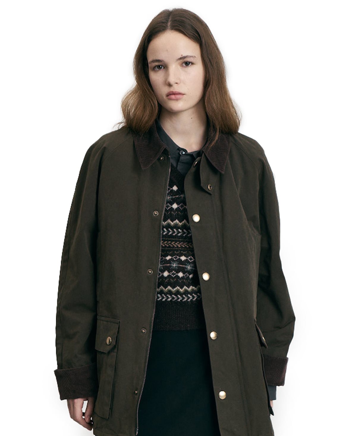 Waxed Cotton Hunting Jacket Khaki