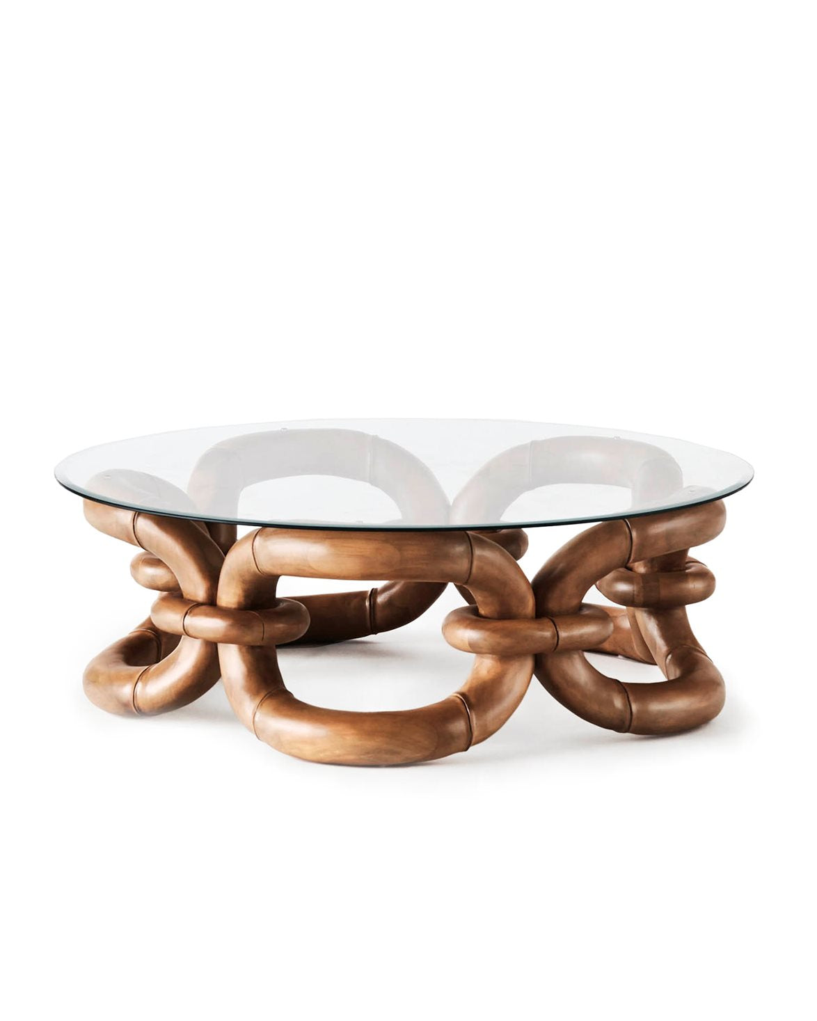 Bamboo Bracelet Sofa Table 105 Mahogany