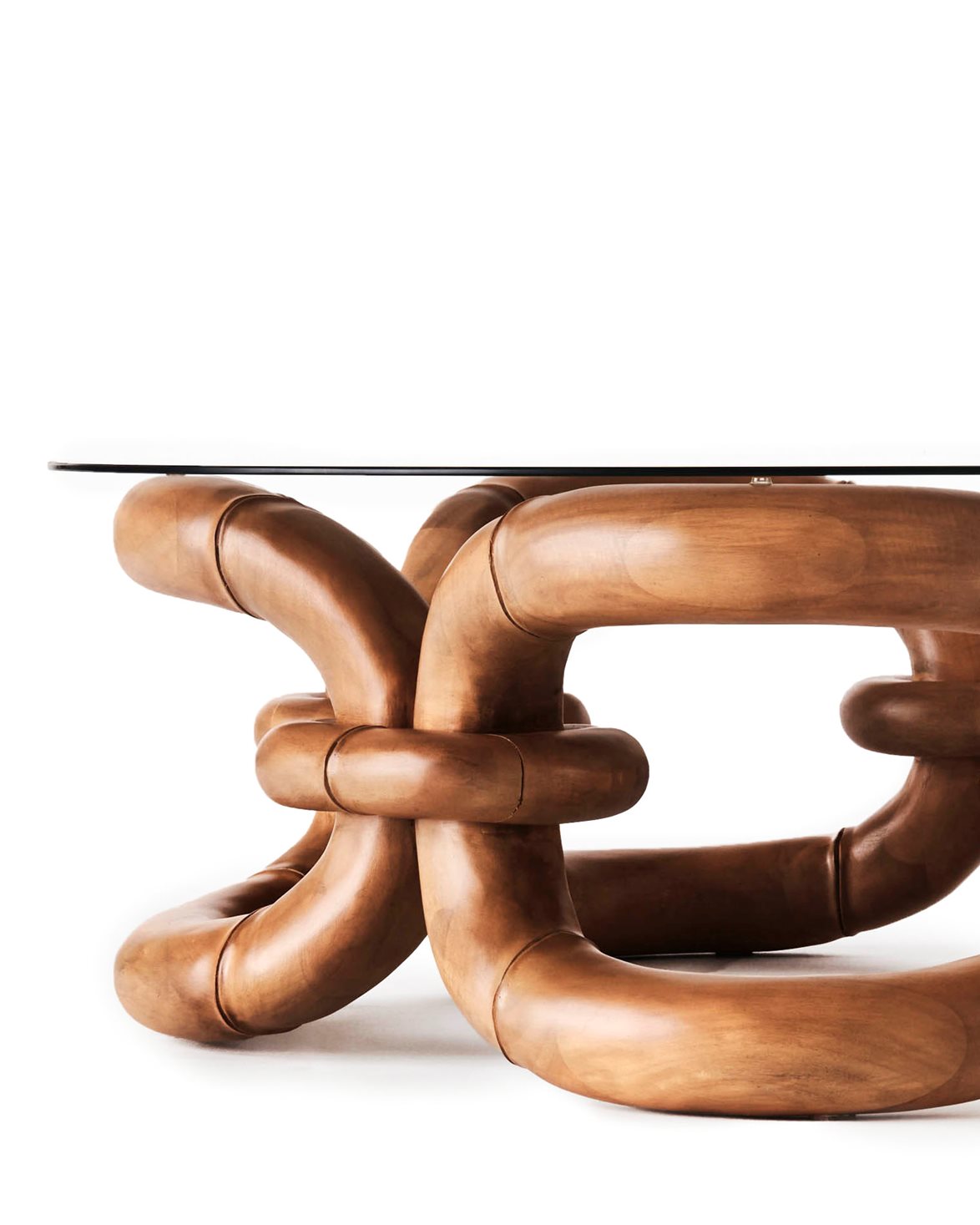 Bamboo Bracelet Sofa Table 105 Mahogany