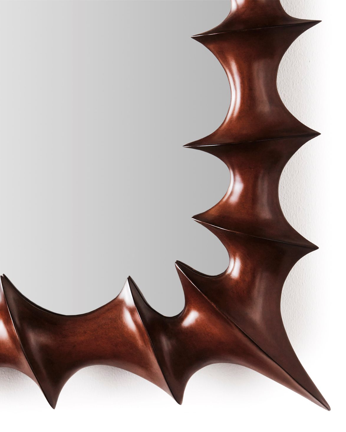 Brutalist Mirror Small Natural Wood