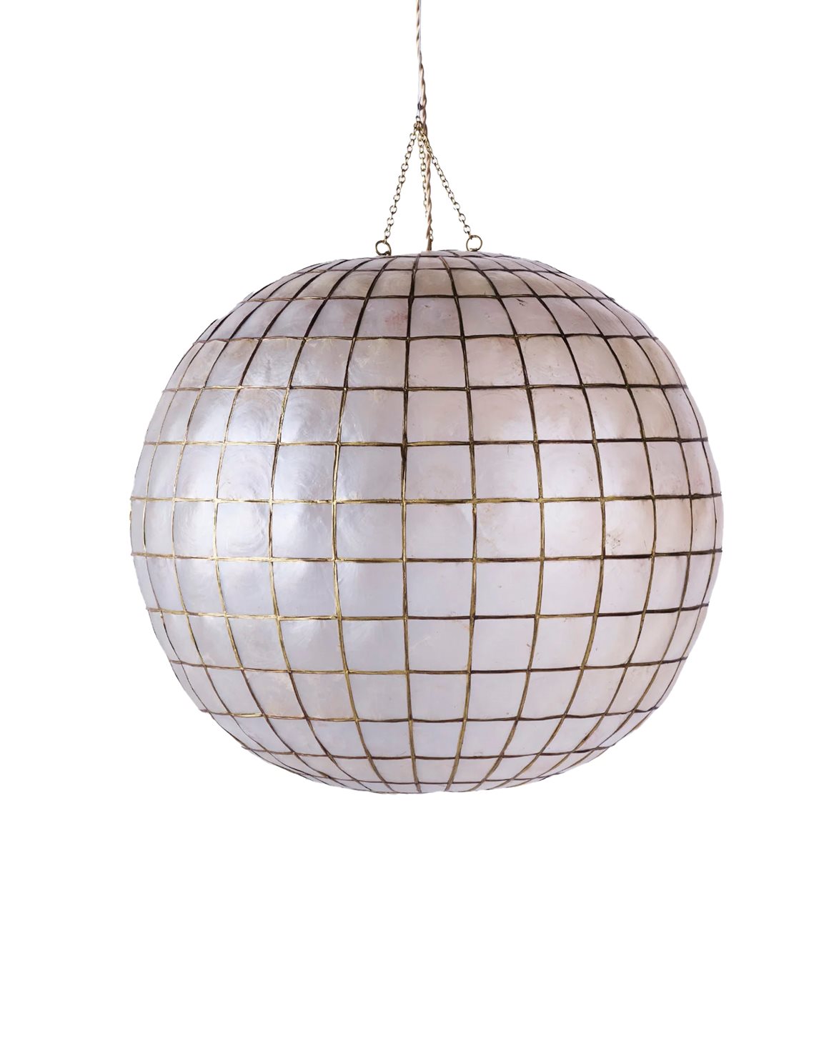 Cornelia Ceiling Lamp Round Capiz Shellbrass
