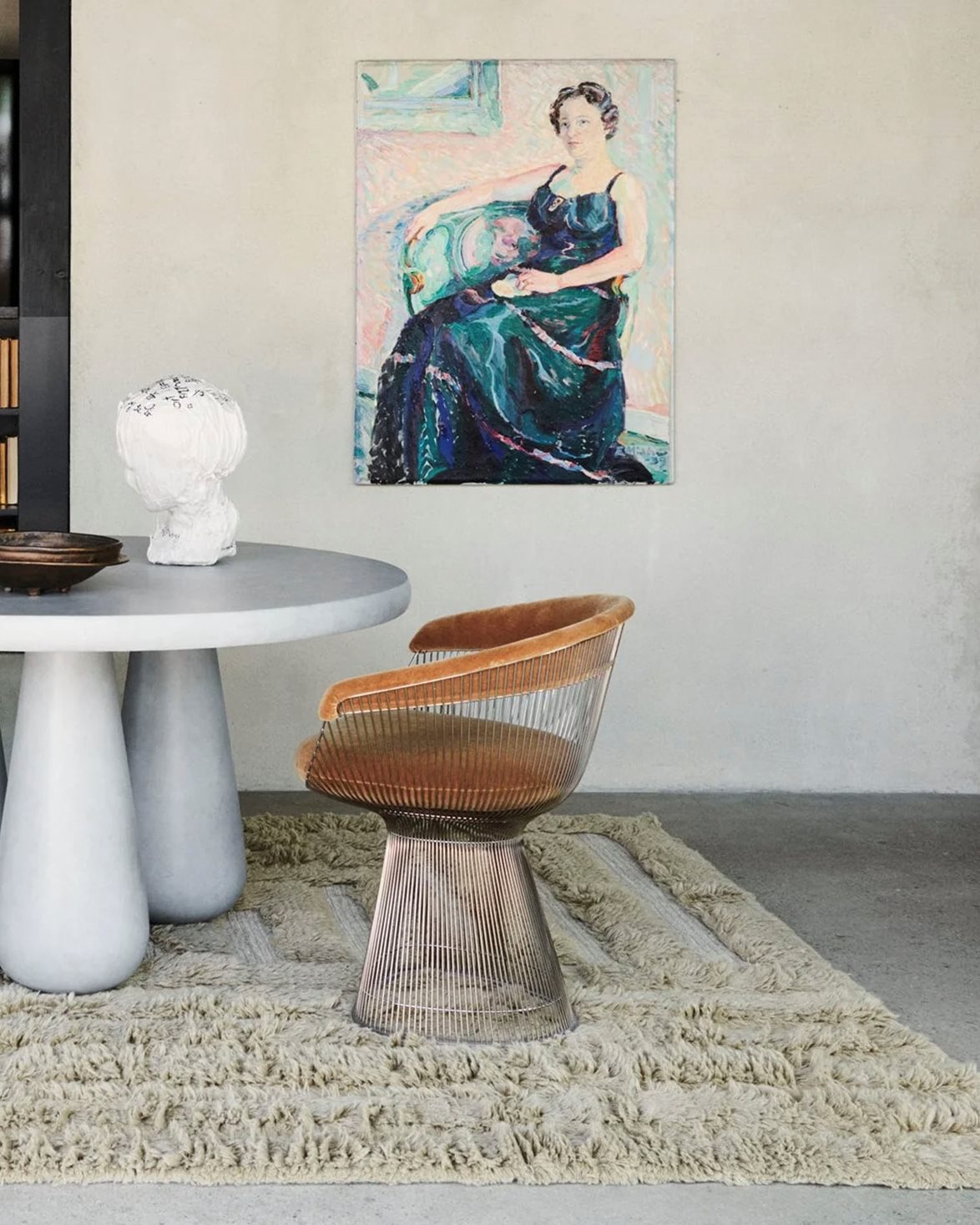 Shaggy Labyrinth Rug Beige