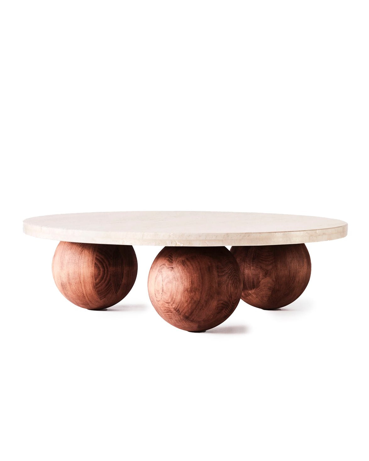 Sphere Round Sofa Table Ø100 Travertino Bianco