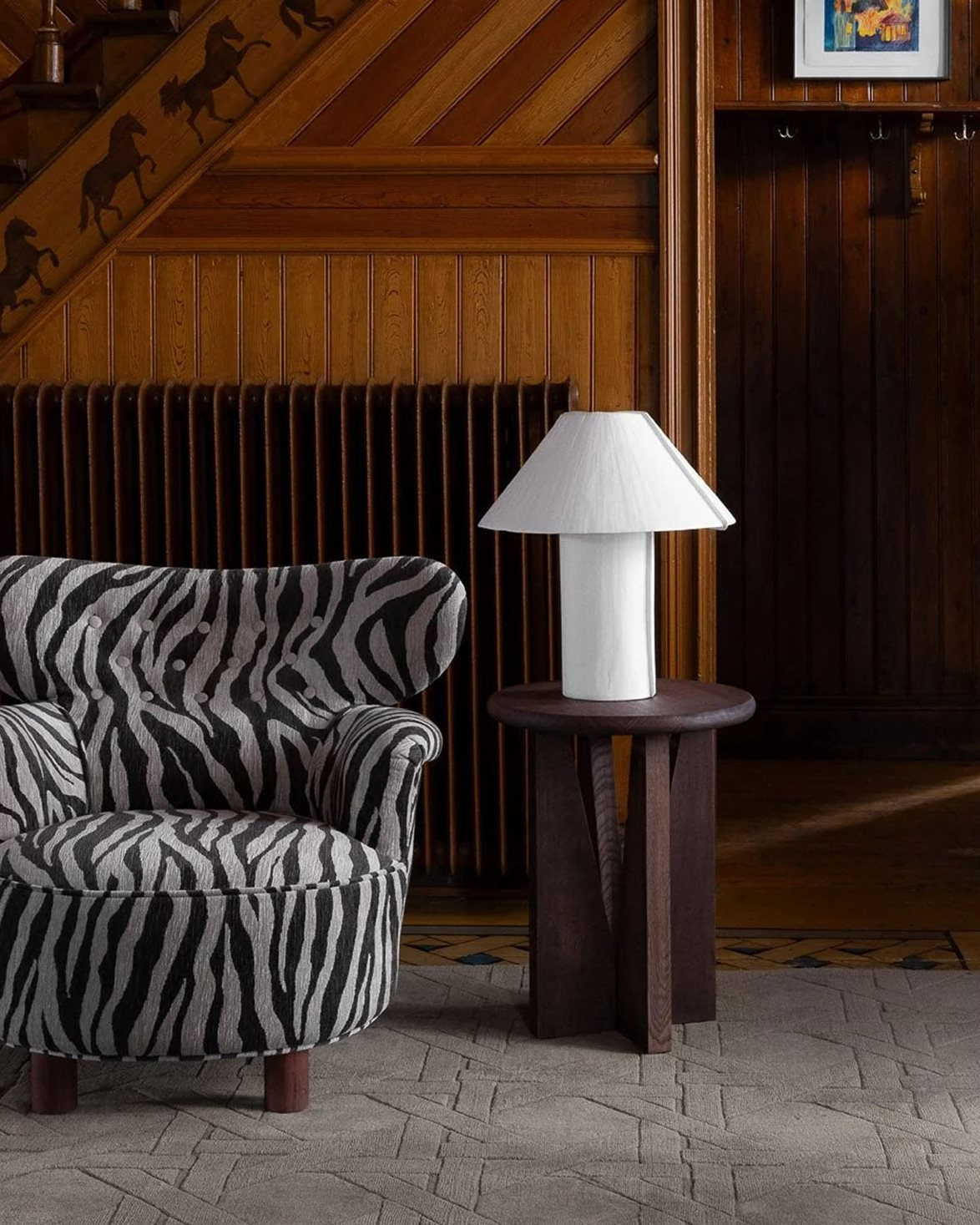 V Side Table Stained Ash