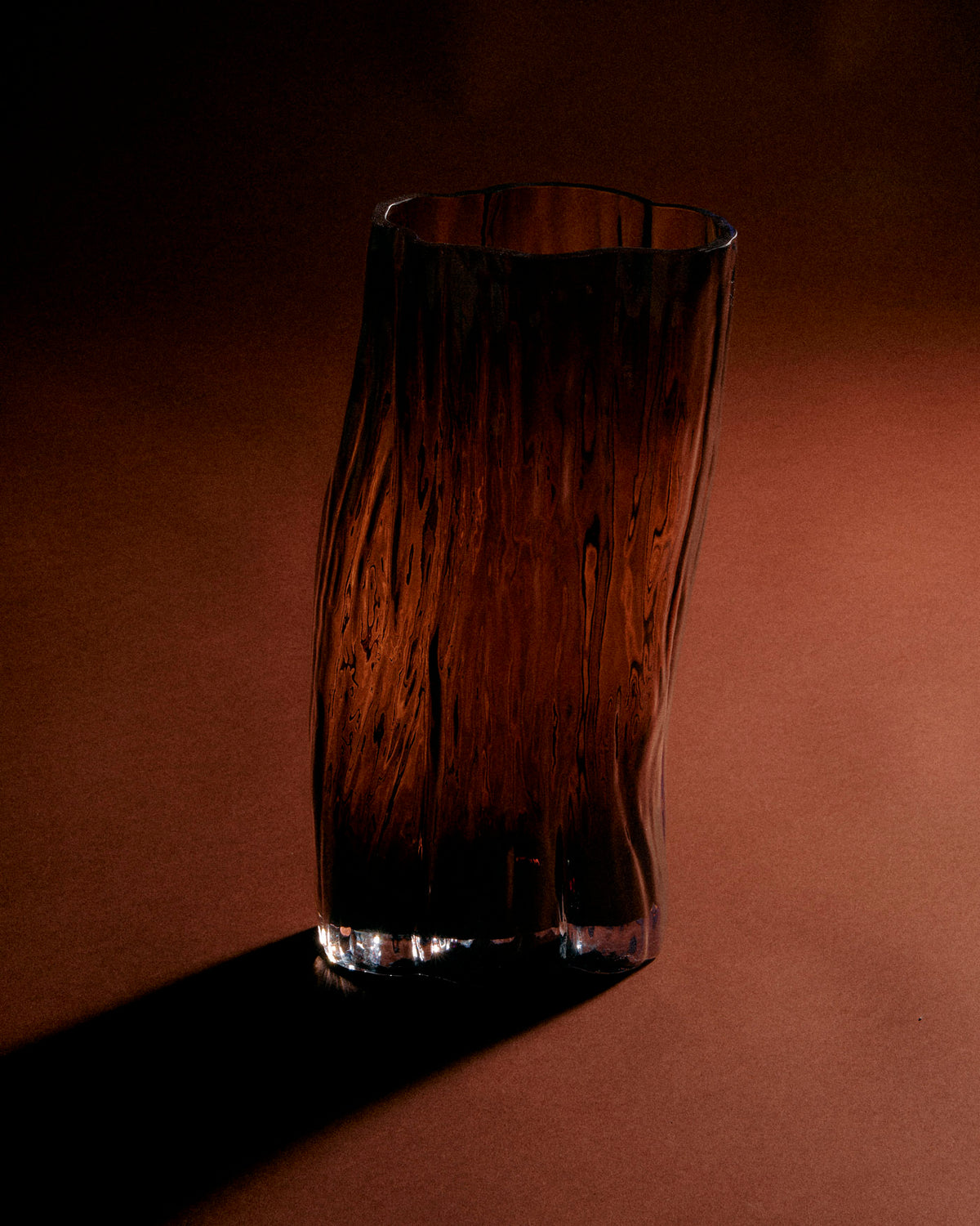 Tube Large Vase Smokey Brown