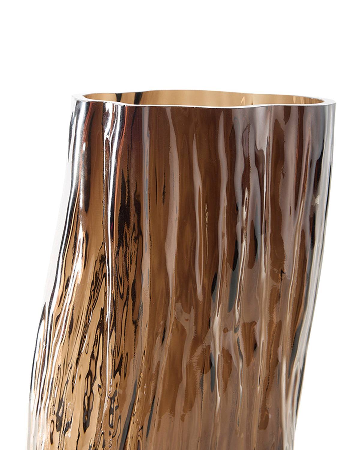 Tube Large Vase Smokey Brown