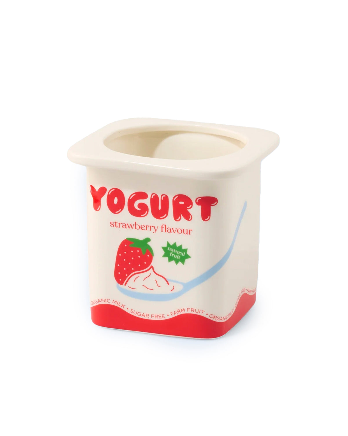 Vase Yoghurt Strawberry Red