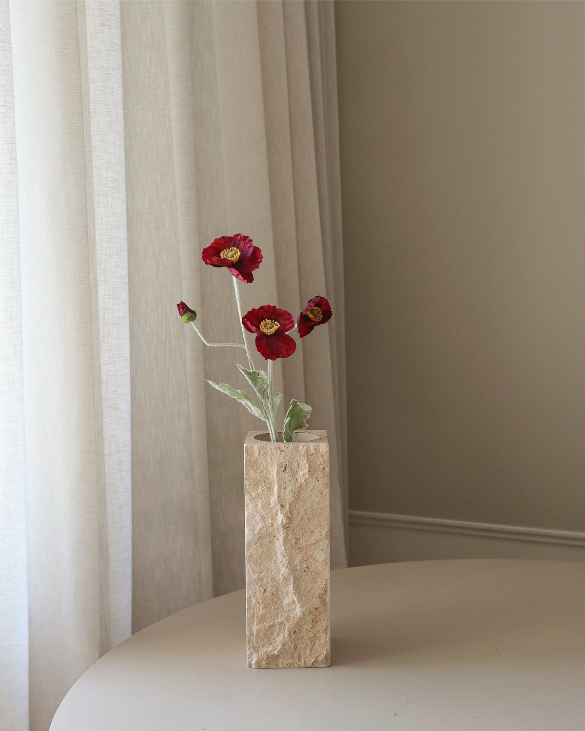 Poppy Flower Burgundy
