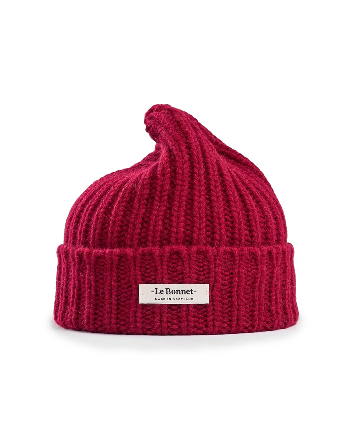Lambswool/Caregora Logo Beanie Wine