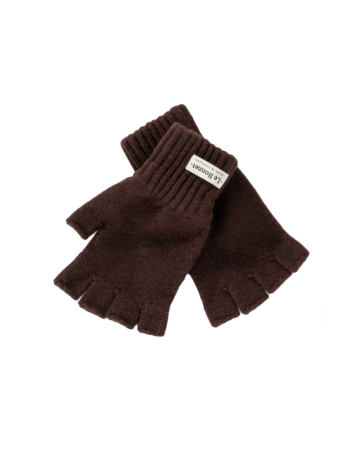 Merino Wool Gloves Fingerless Gingerbread