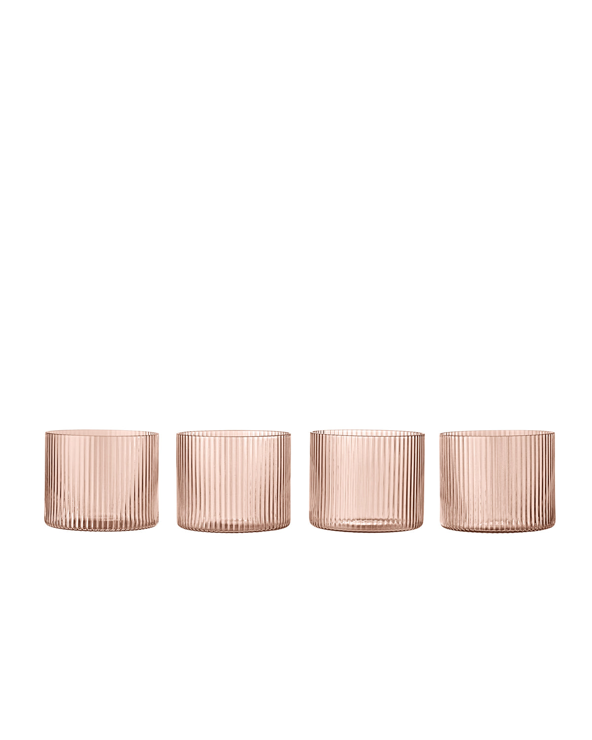 Ripple Low Glass 4-Pack Blush