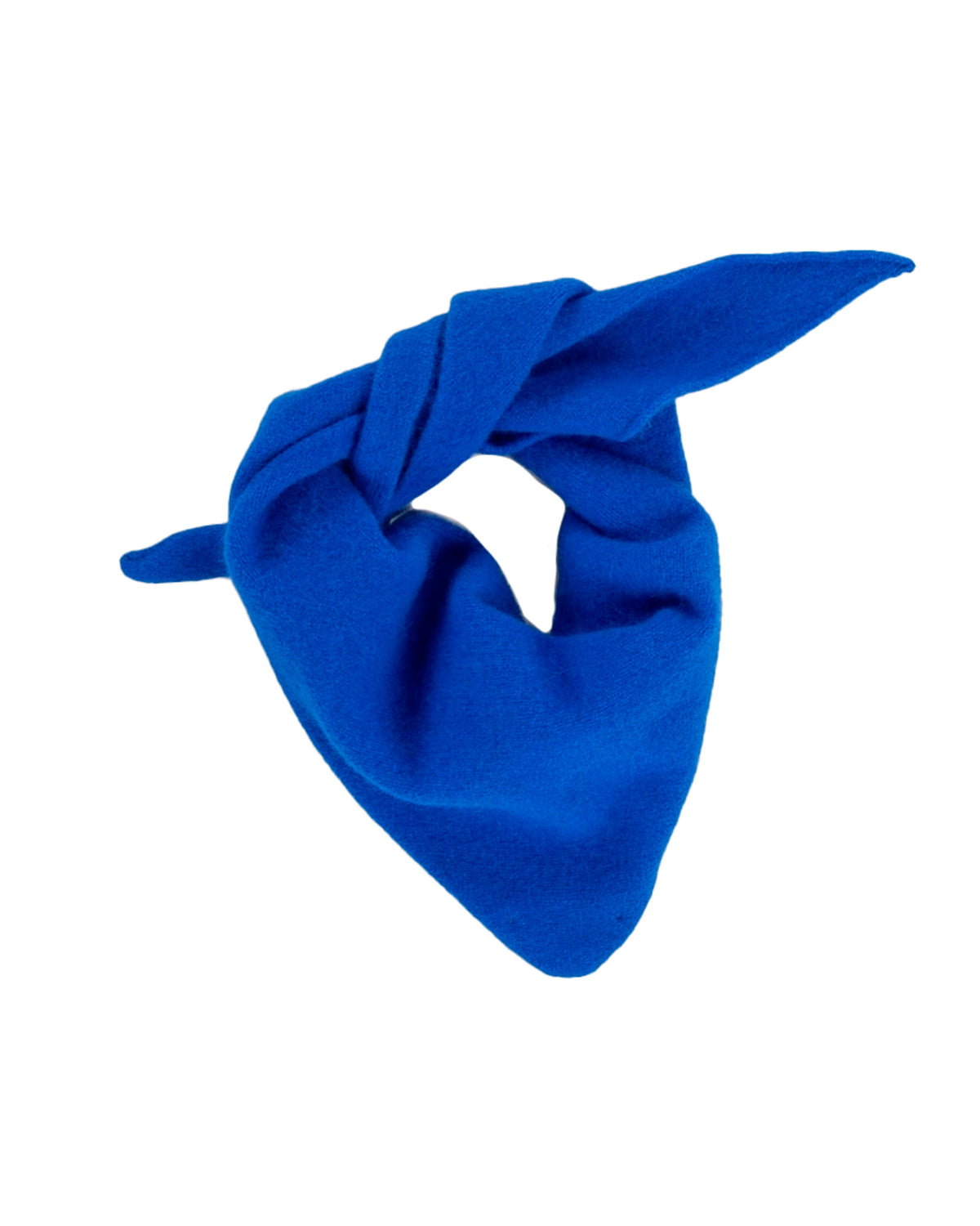 Lambswool/Caregora Bandana Scarf Royal Azure