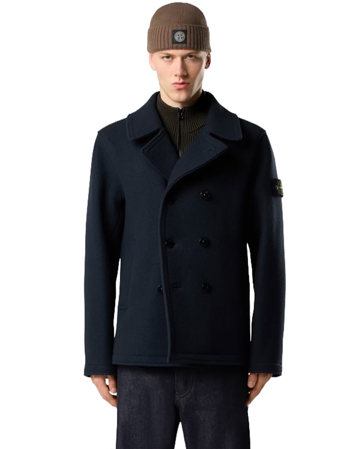 4100040 Heavy Melton Peacoat
