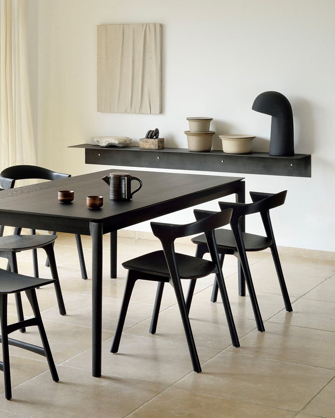 Bok Extendable Dining Table 140/220 Oak Black