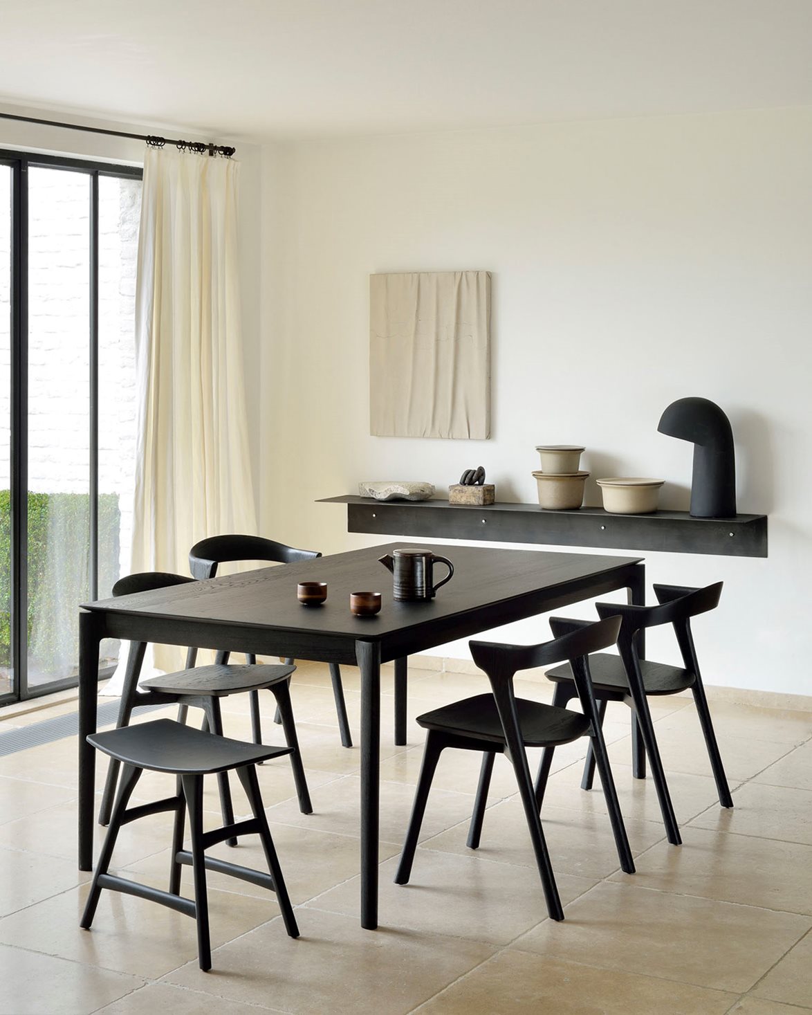 Bok Extendable Dining Table 180/280 Oak Black