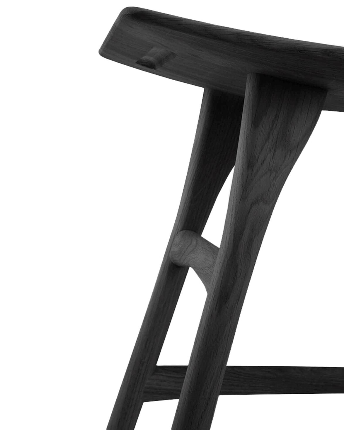 Osso Stool Varnished Black