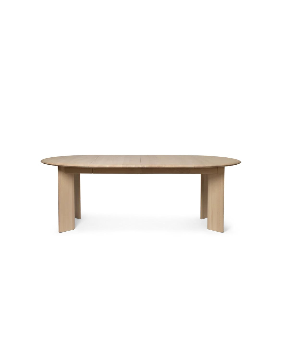 Bevel Extendable Table X2 White Oiled Beech
