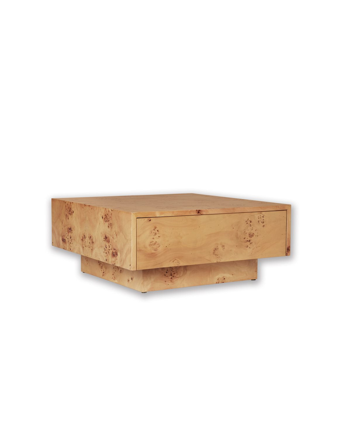 Burl Storage Coffee Table Natural Burl