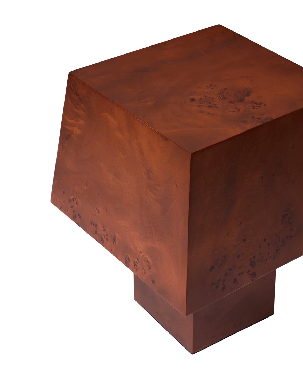 Burl Table Lamp Dark Stained Burl