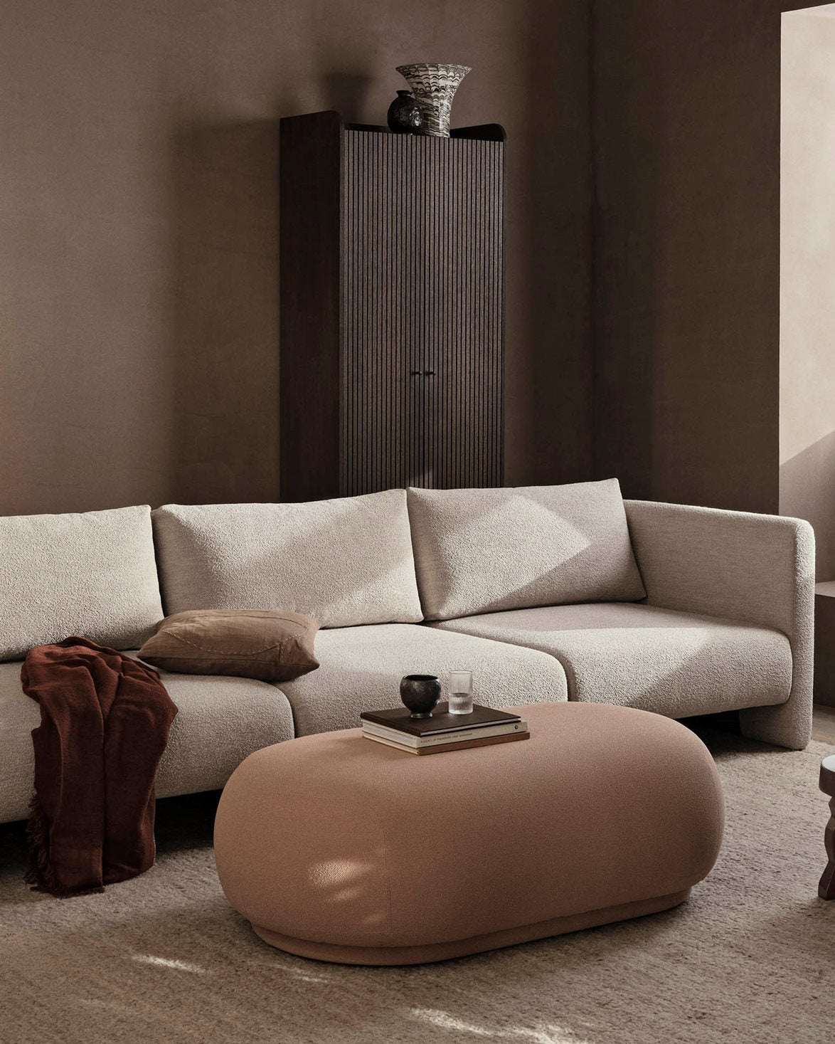 Dase Sofa Armrest Right Soft Bouclé Natural