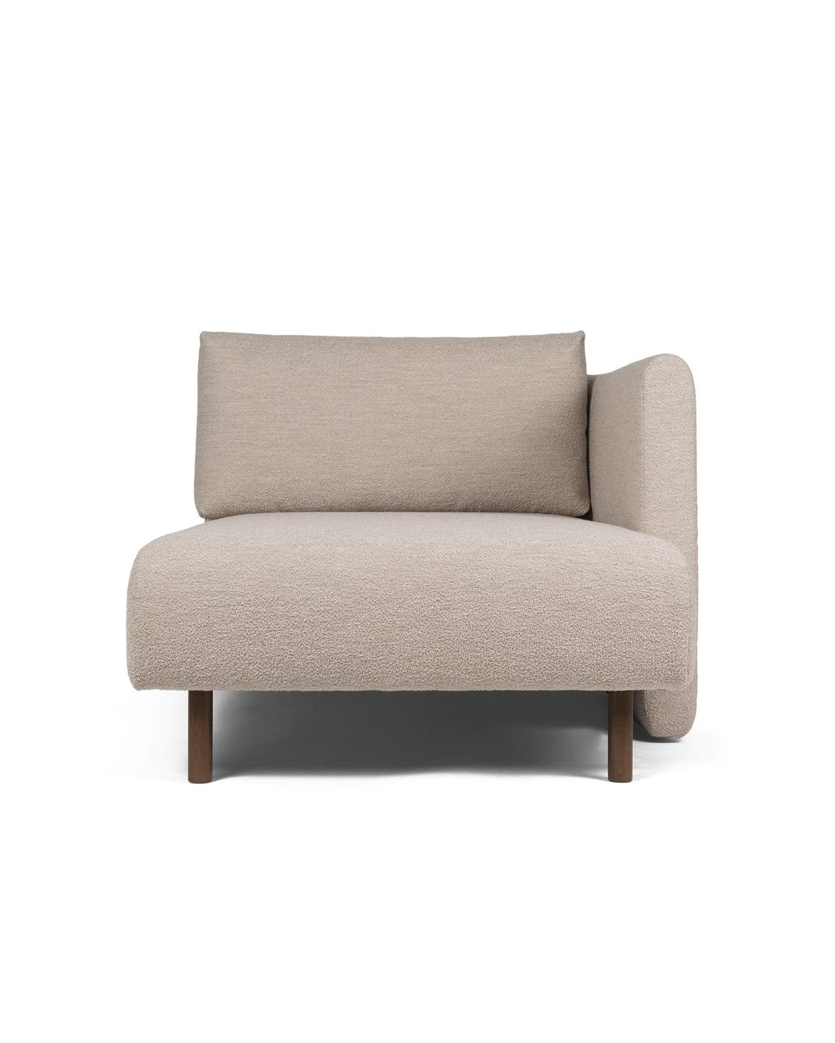 Dase Sofa Chaise Lounge Right Soft Bouclé Natural