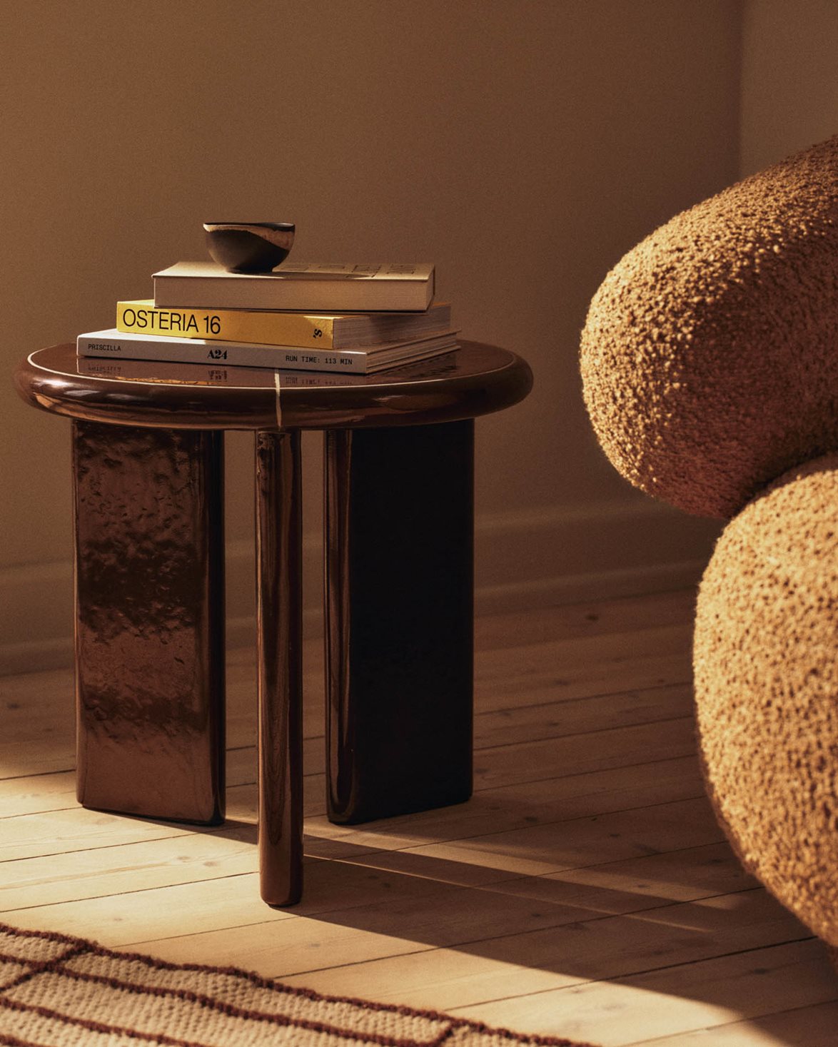 Deya Side Table Chestnut Brown