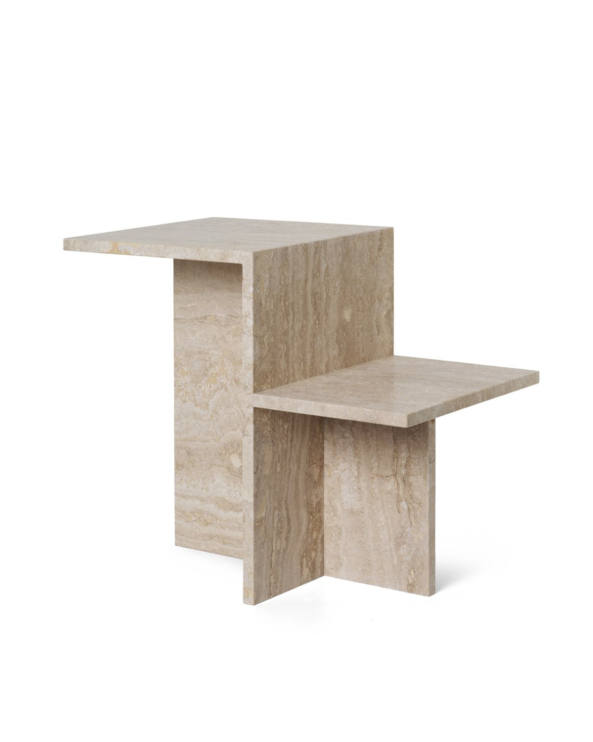 Distinct Side Table Travertine