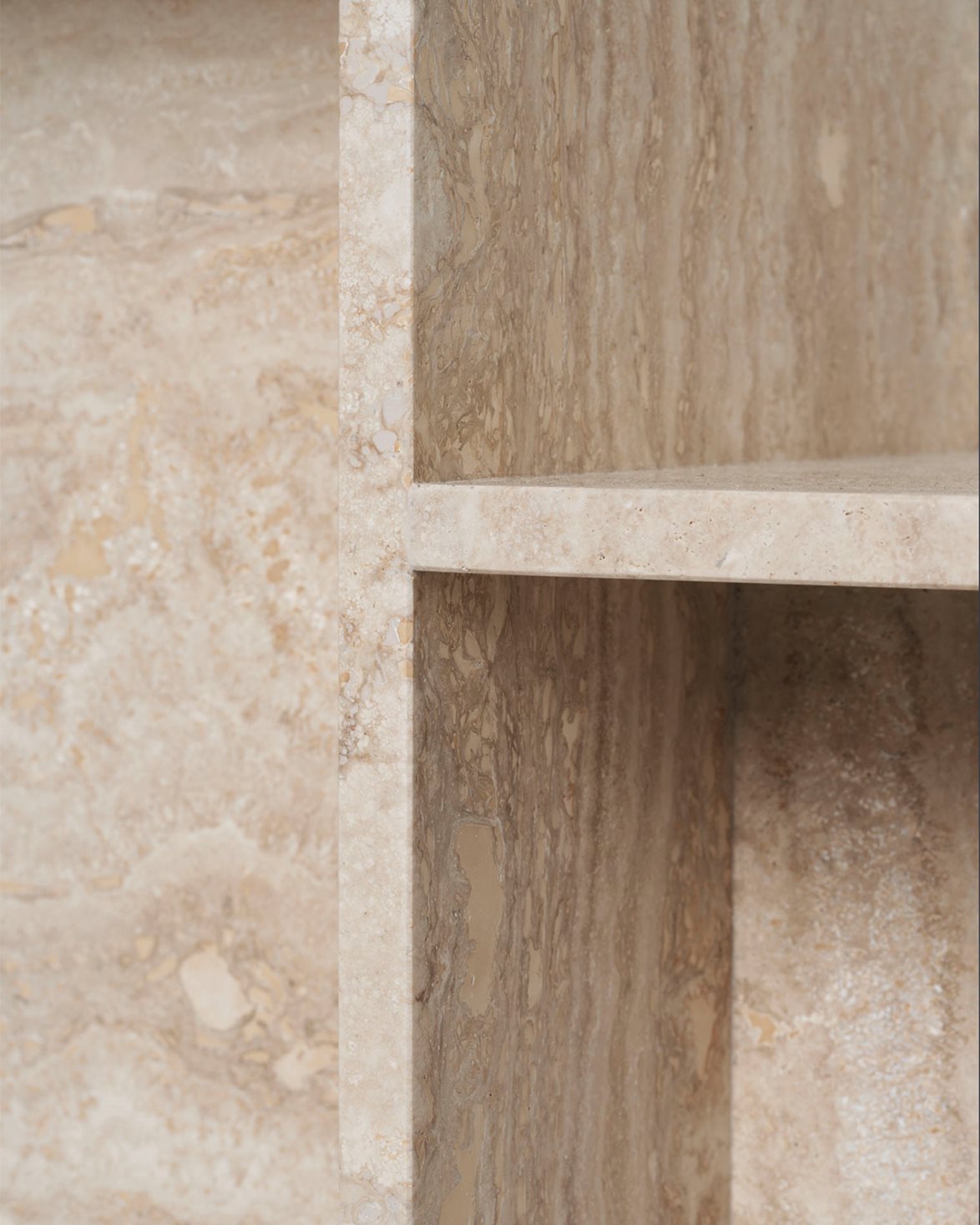 Distinct Side Table Travertine
