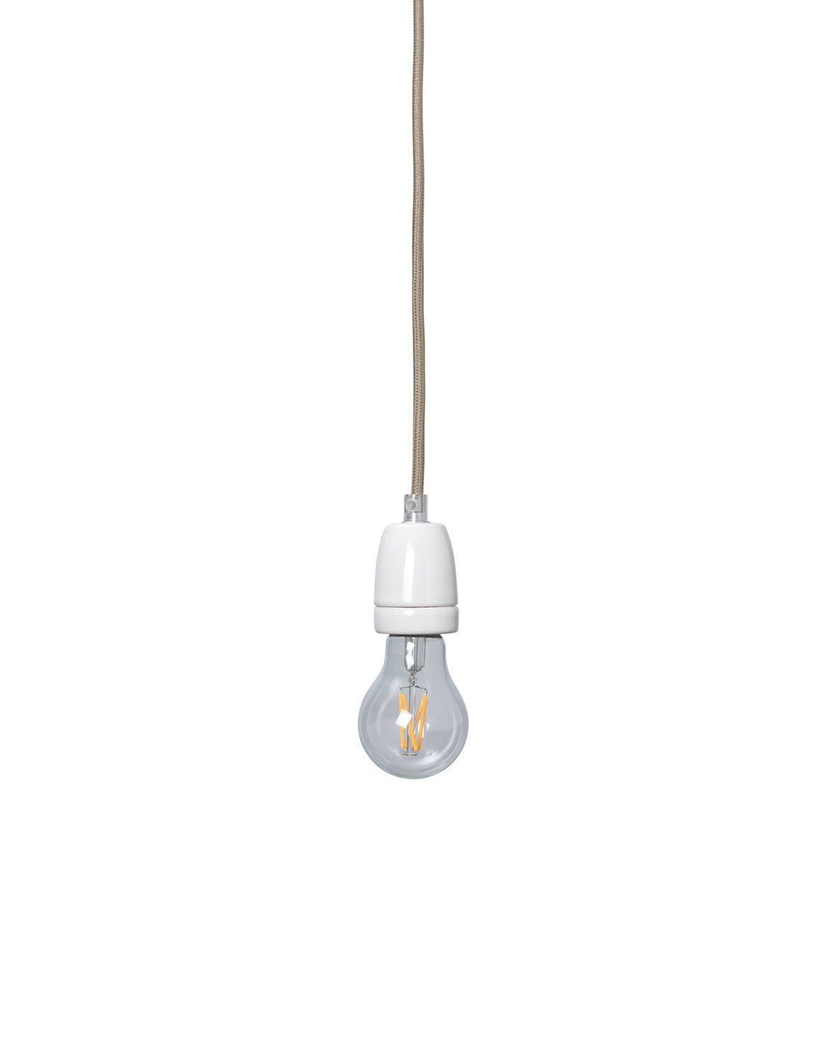 Fabric Cord Set Ceramic Socket 4M - Pendant Cashmere