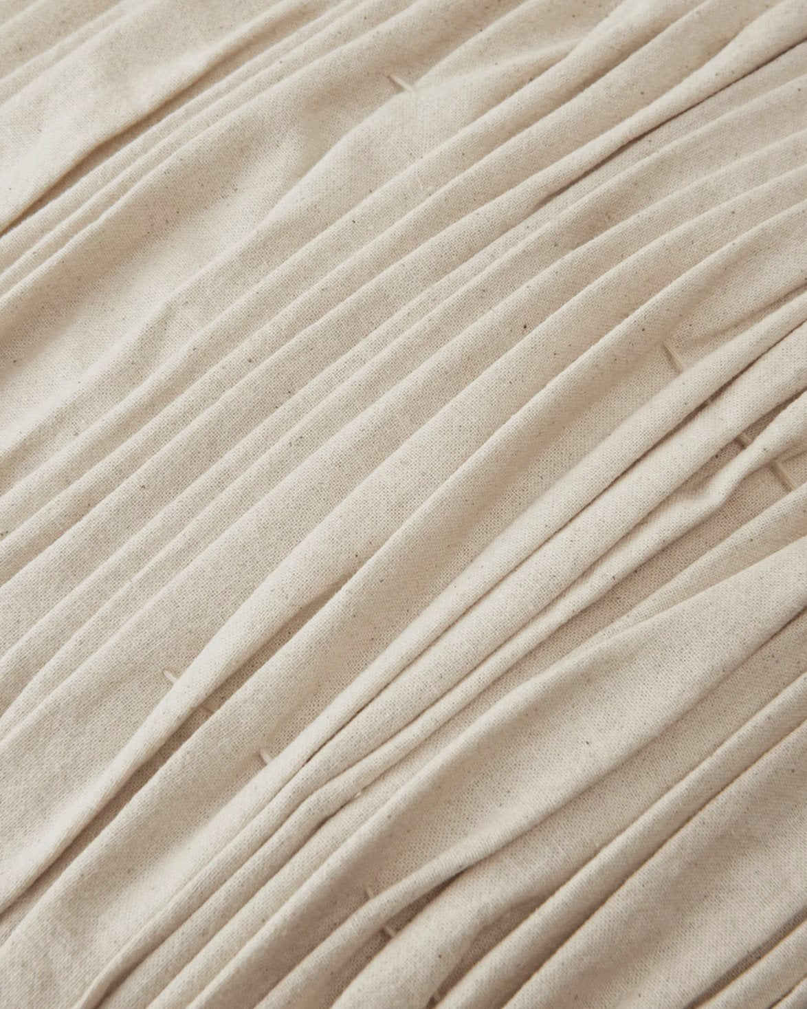 Falda Smocked Cushion Cover Undyed