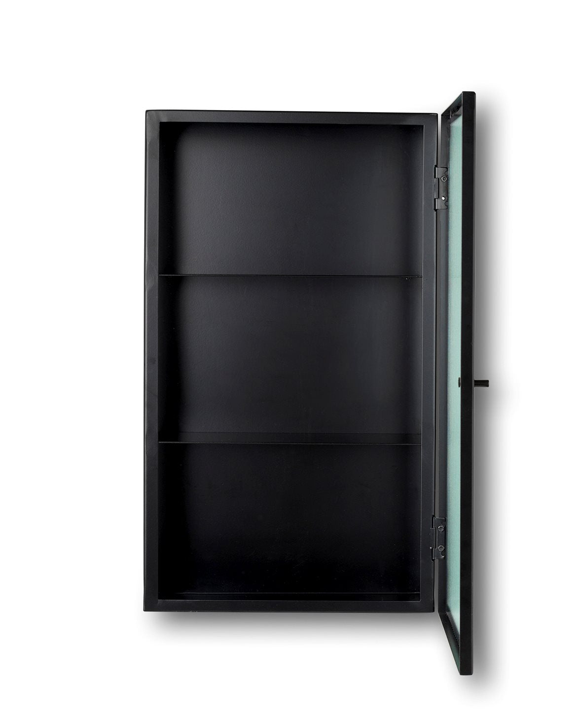 Haze Wall Cabinet Reeded Glass Black