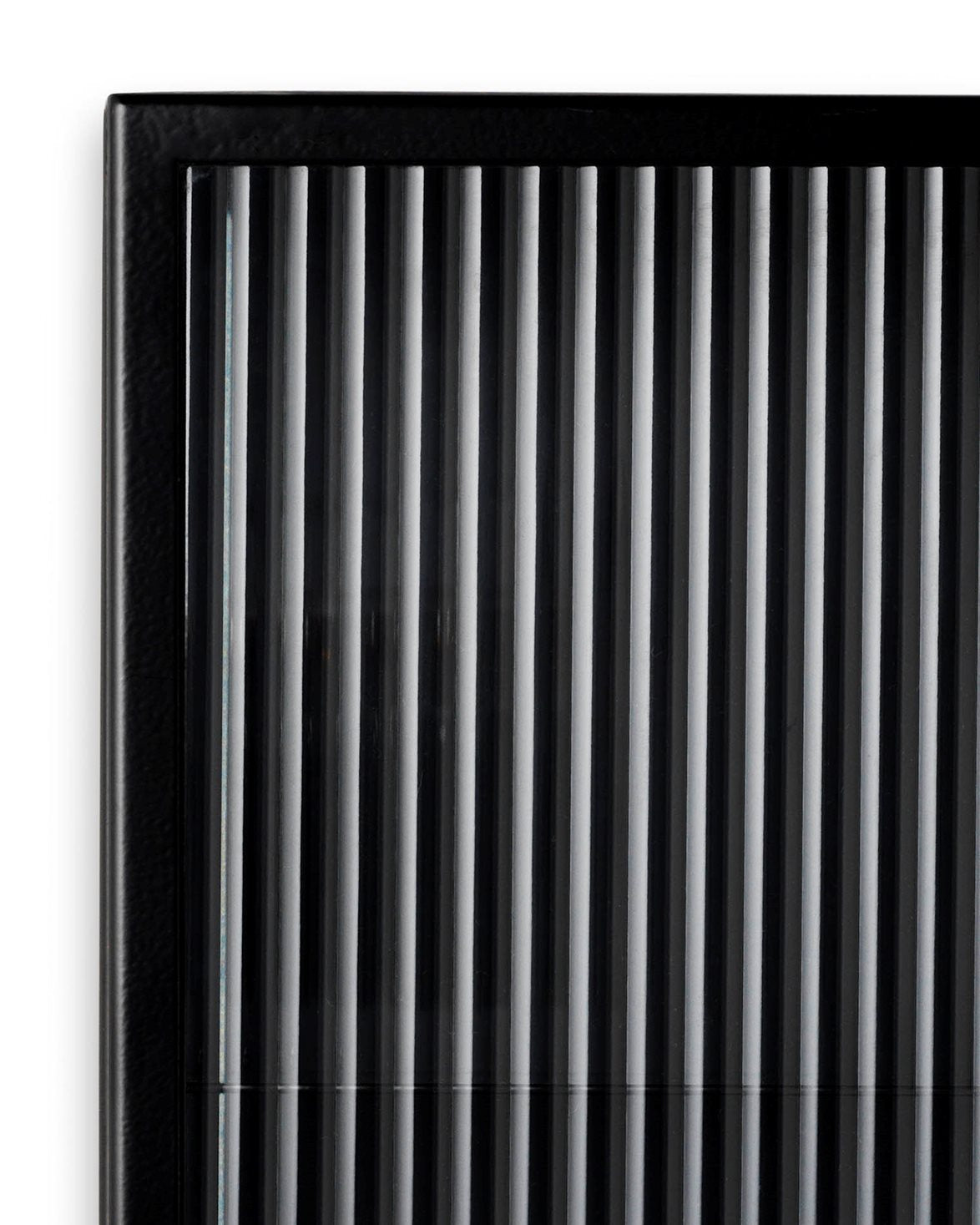 Haze Wall Cabinet Reeded Glass Black