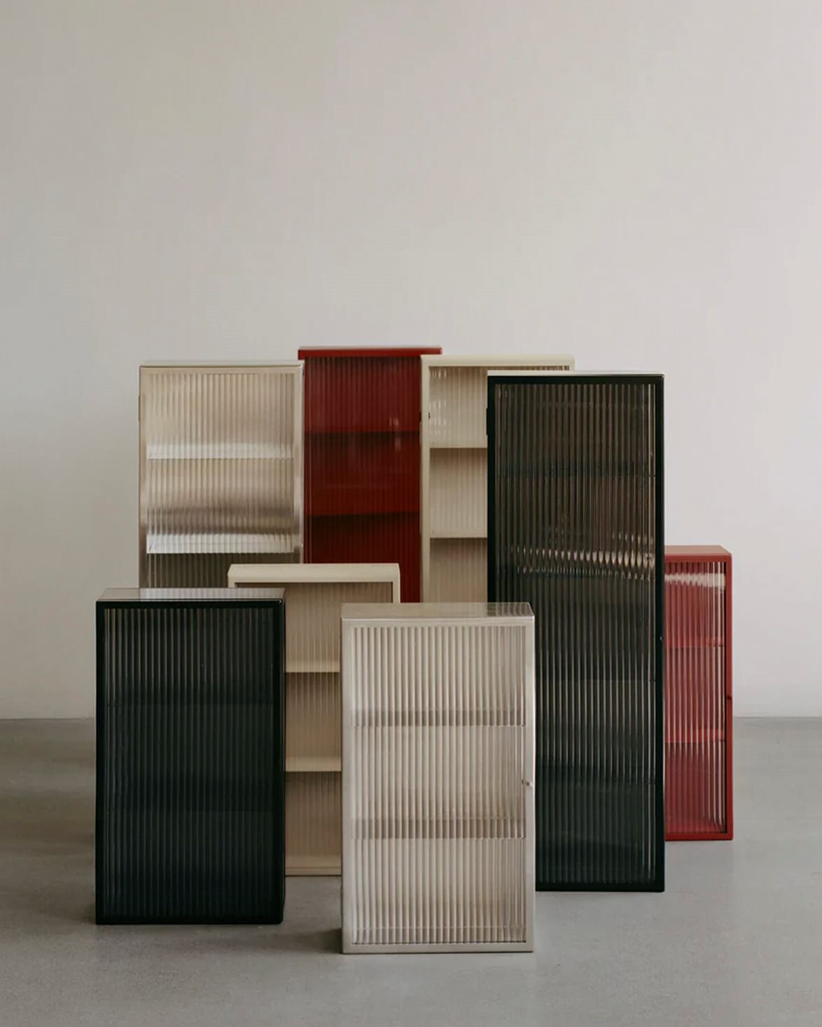 Haze Wall Cabinet Tall Oxide Red