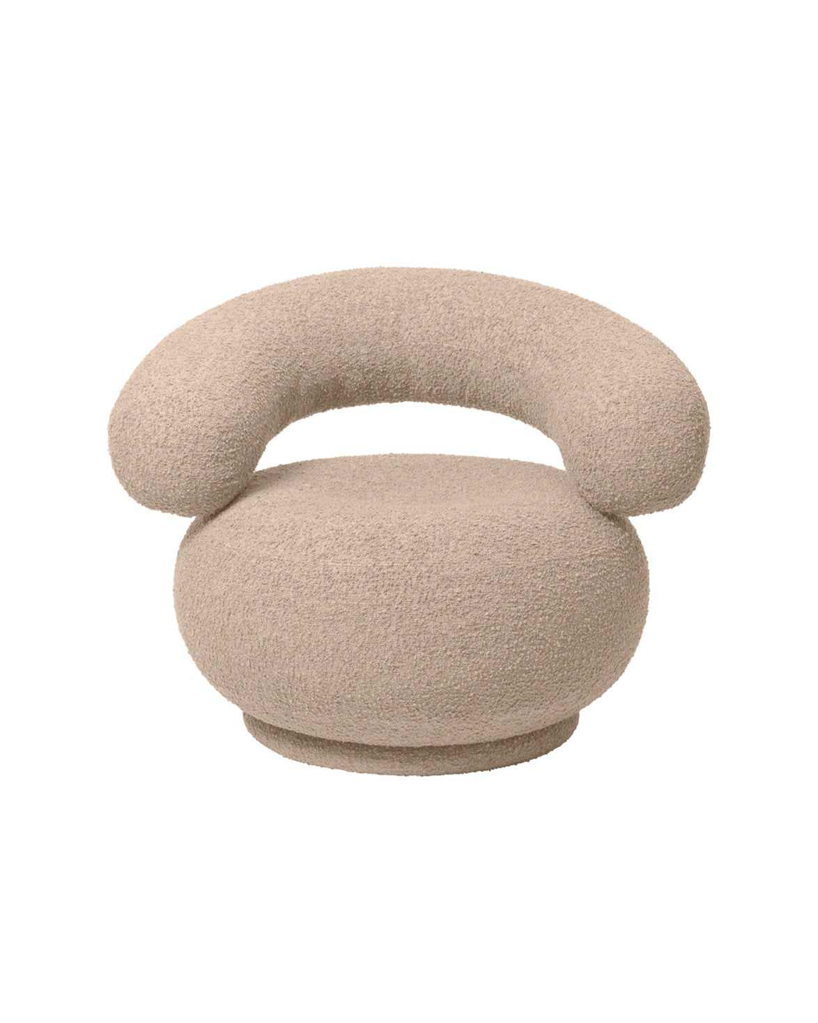 Orbo Lounge Chair Raw Bouclé Natural