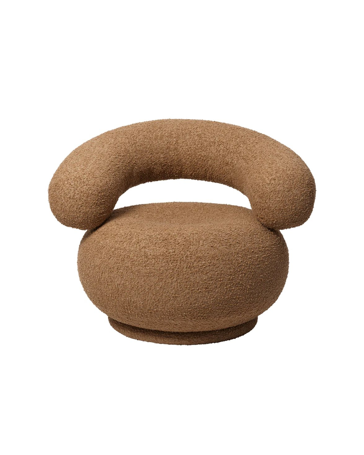 Orbo Lounge Chair Raw Bouclé Tan