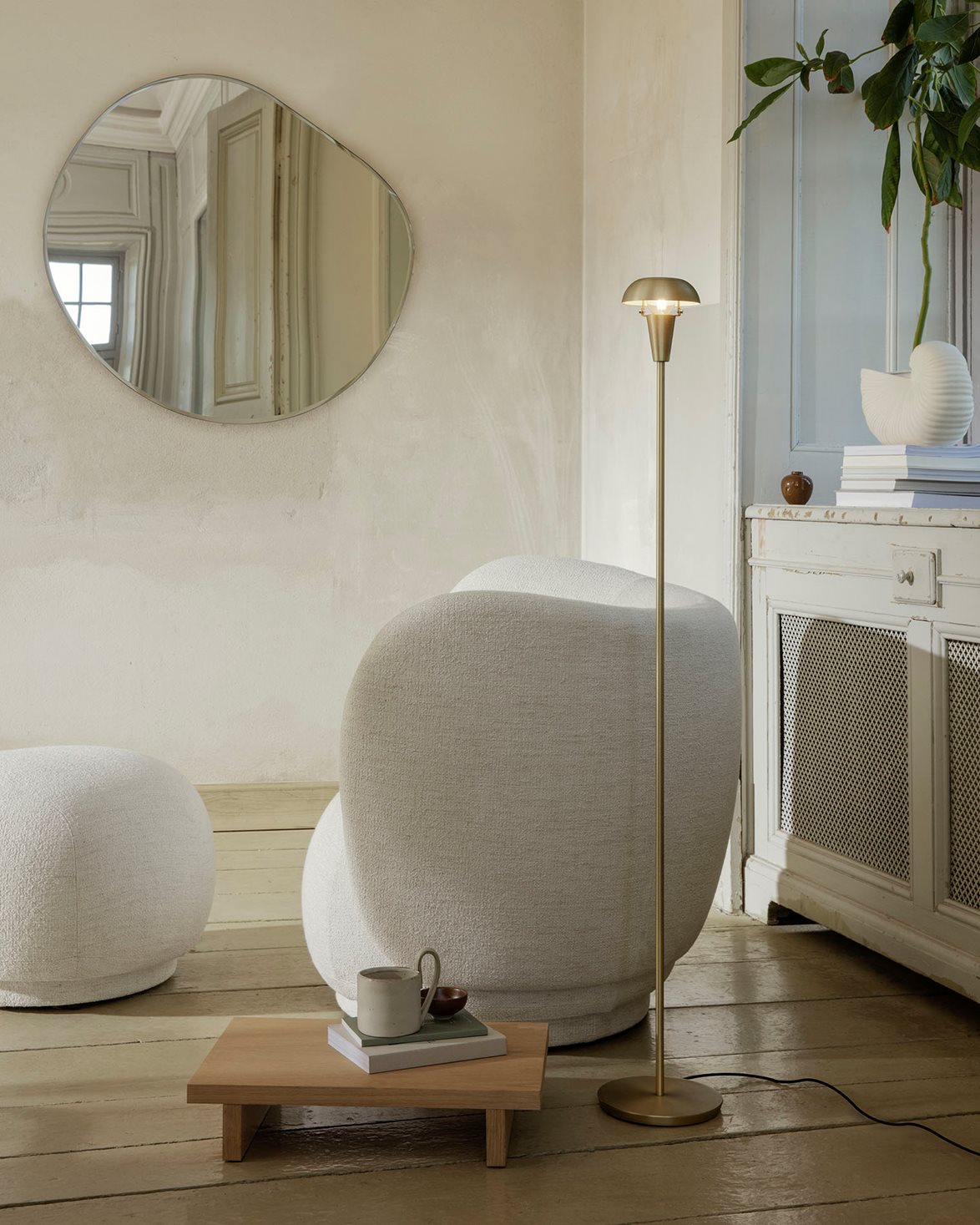 Rico Lounge Chair Boucle Off White