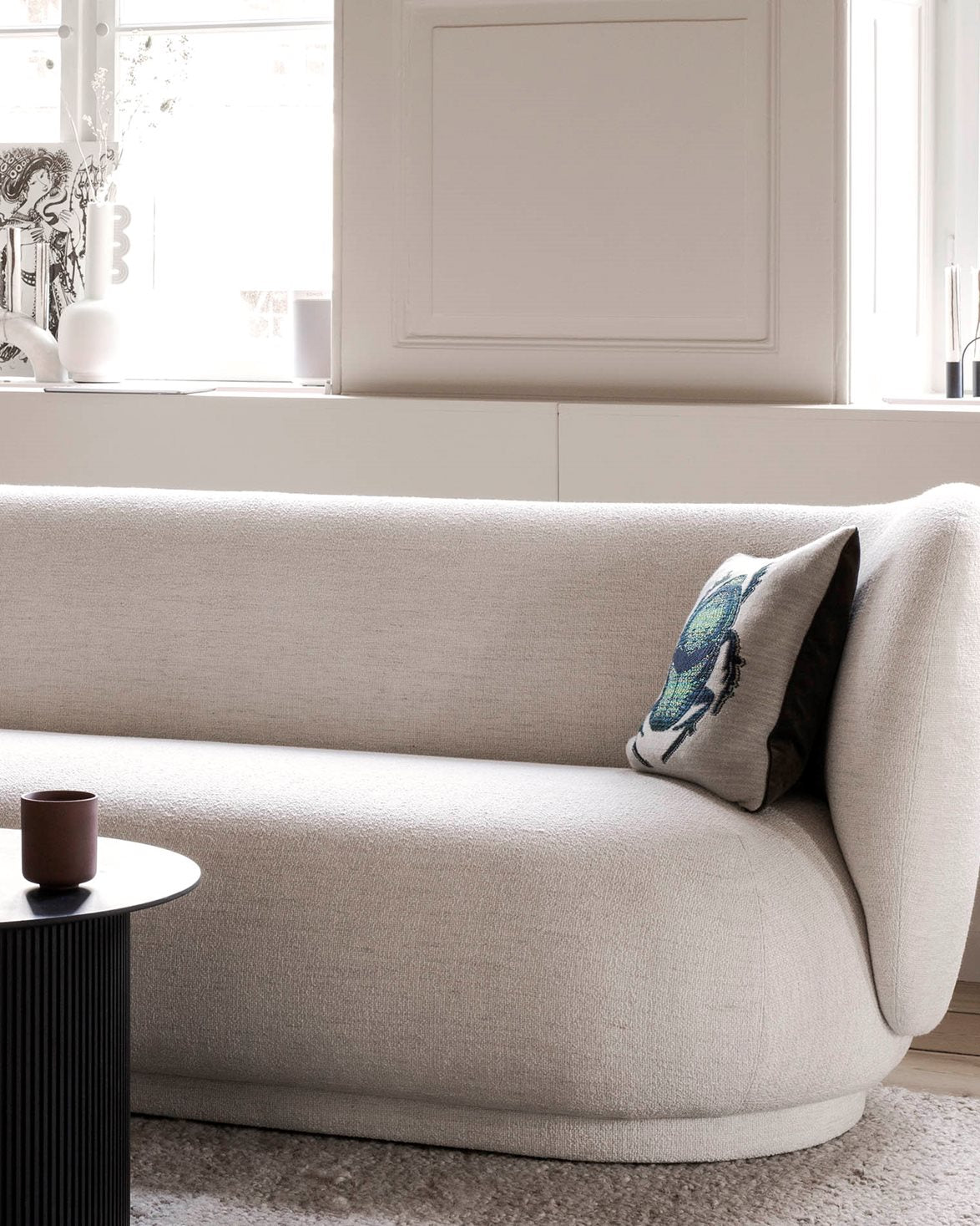 Rico Sofa Boucle 3-Seater Off White