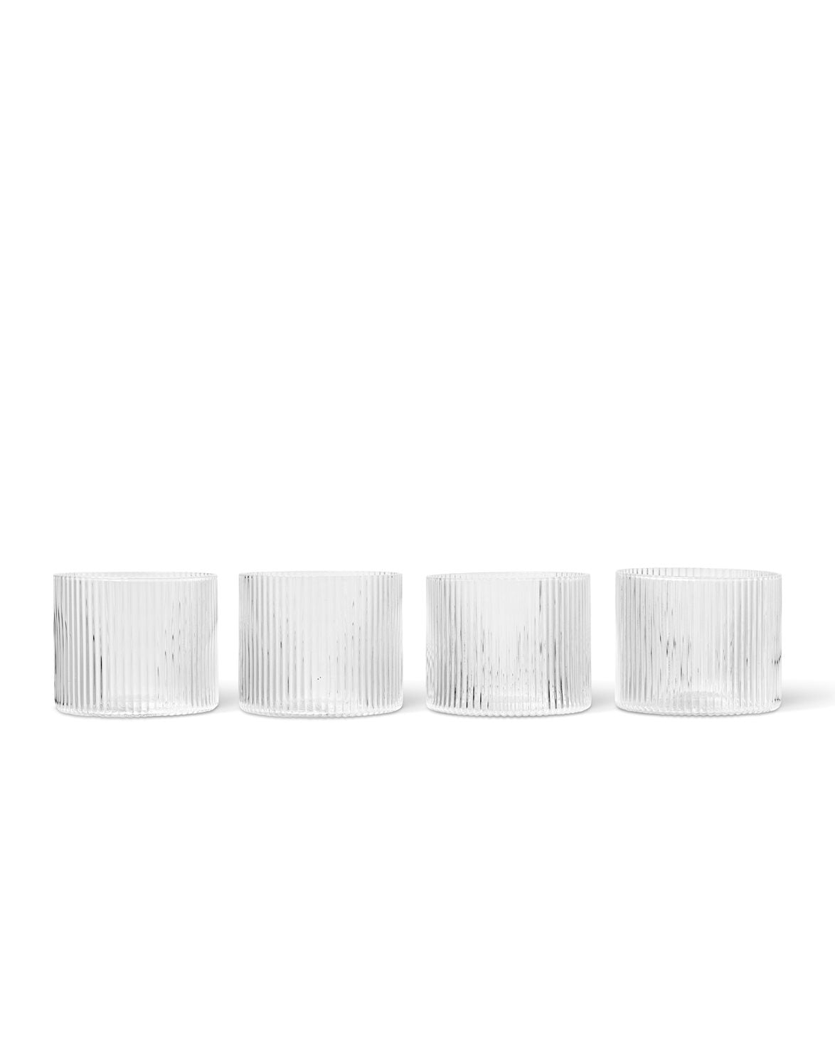 Ripple Low Glass 4-Pack Clear