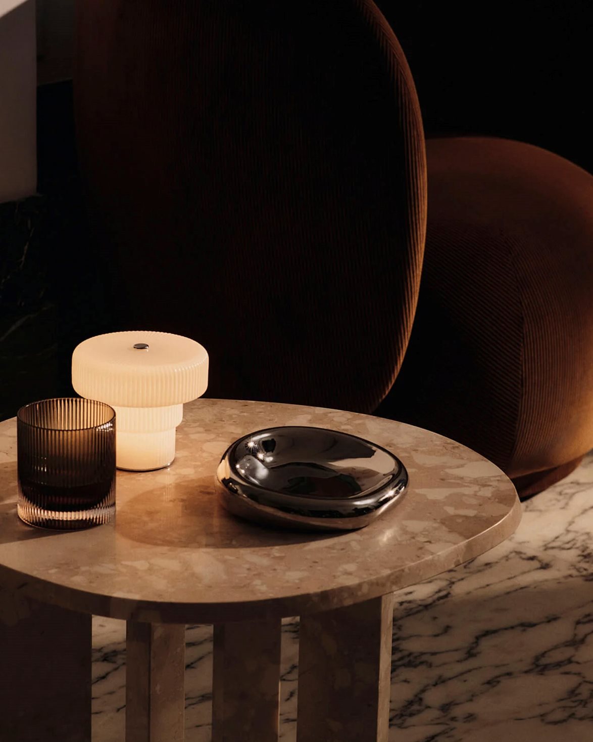Ripple Portable Lamp White