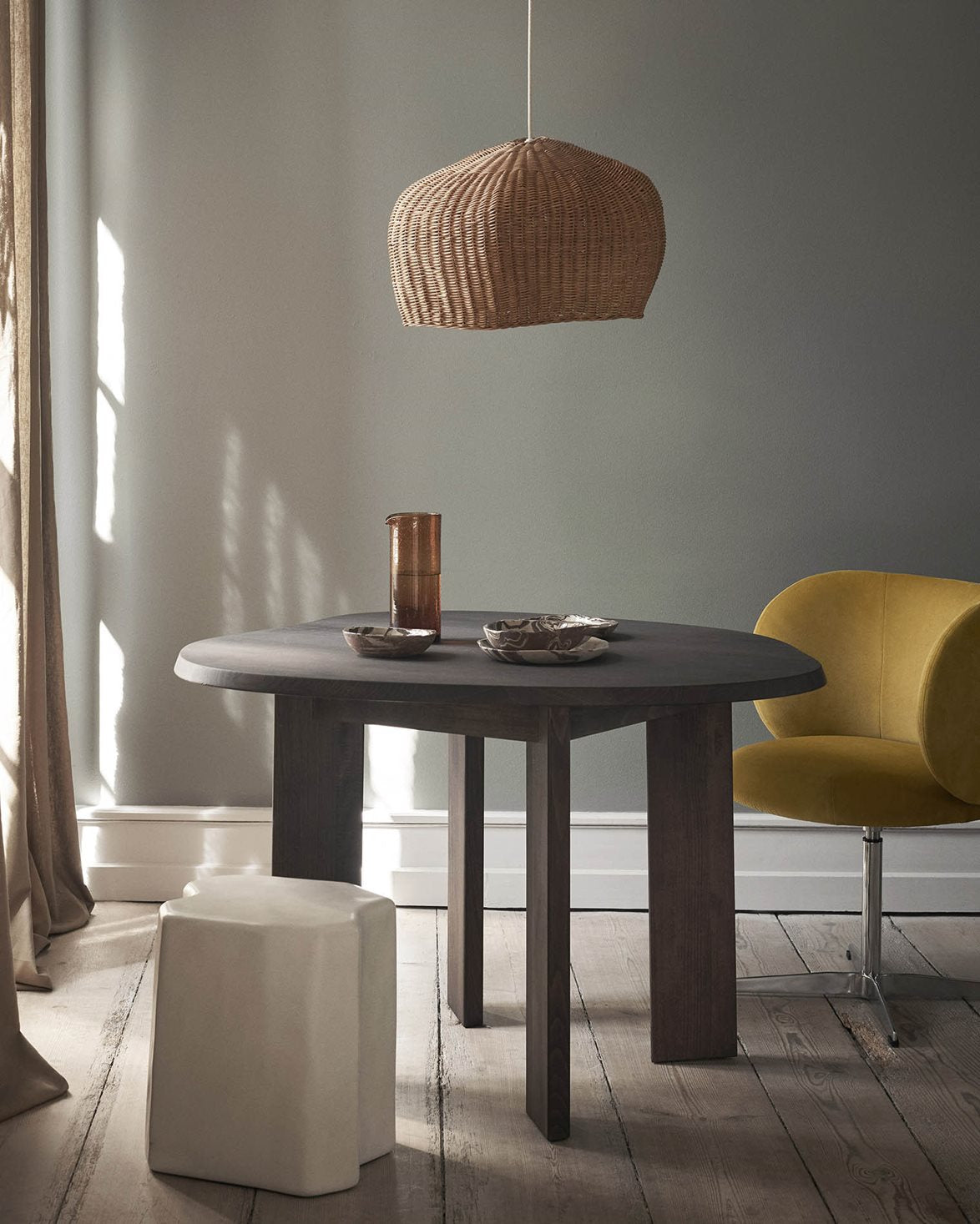Tarn Dining Table 115 Dark Stained Beech