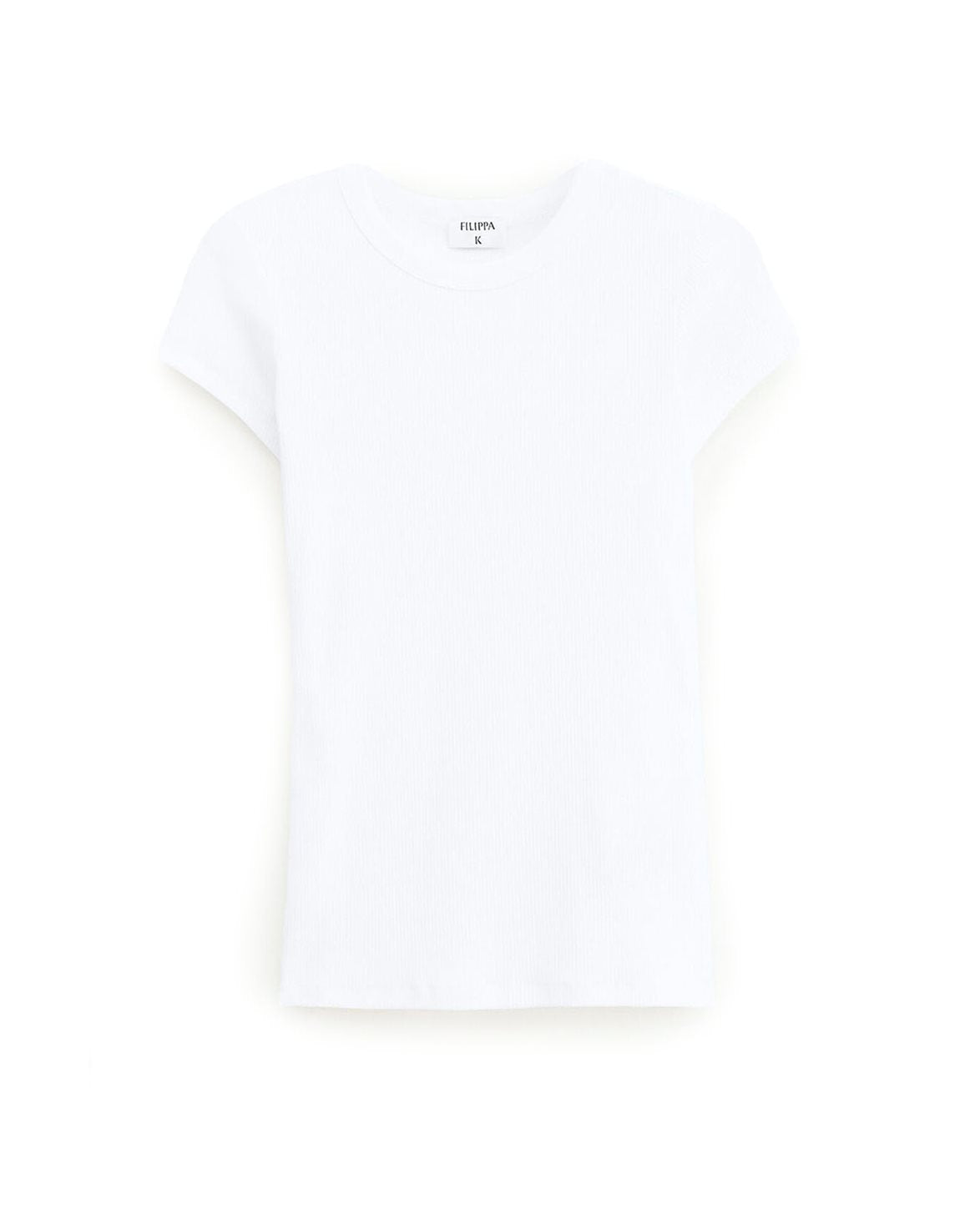 Fine Rib Tee White