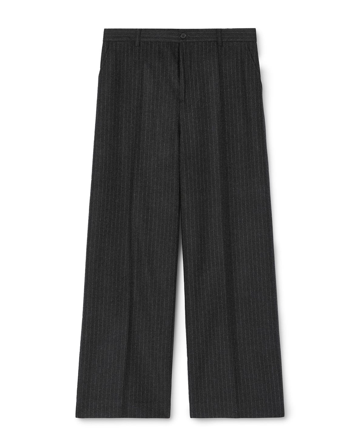 Hector Pinstripe Flannel Trousers Anthracite Pinstripe